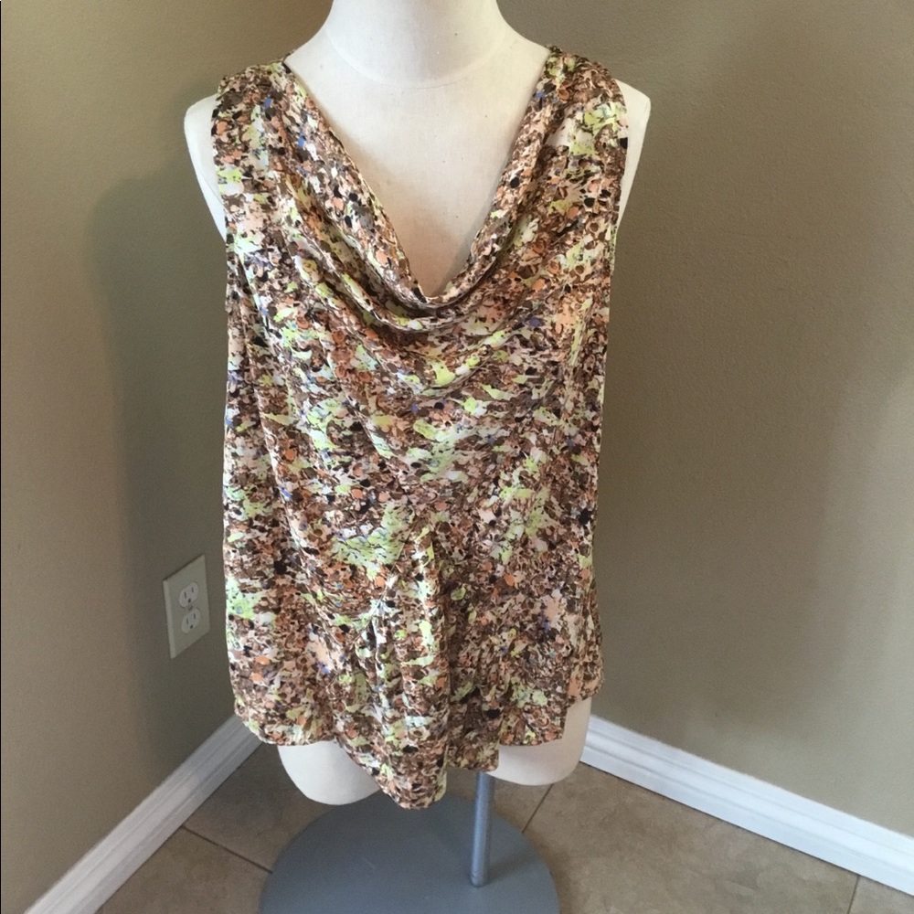 Simply Vera Wang multi-print sleeveless blouse